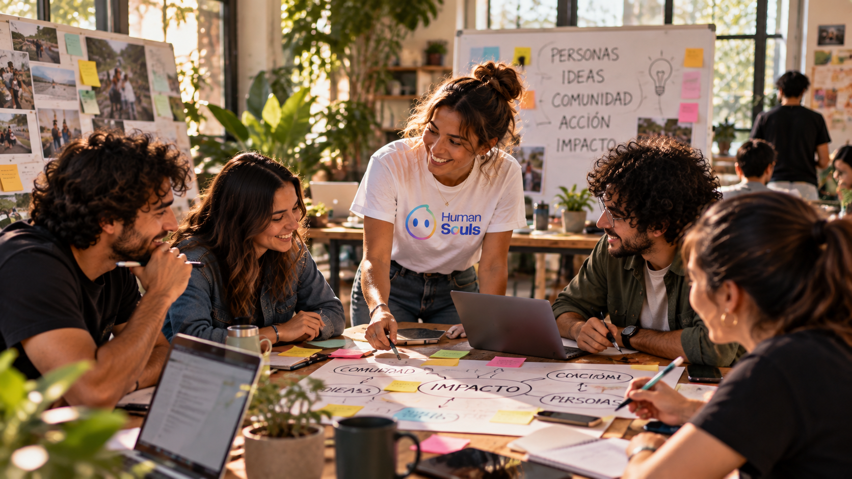 Personas colaborando en una misión comunitaria